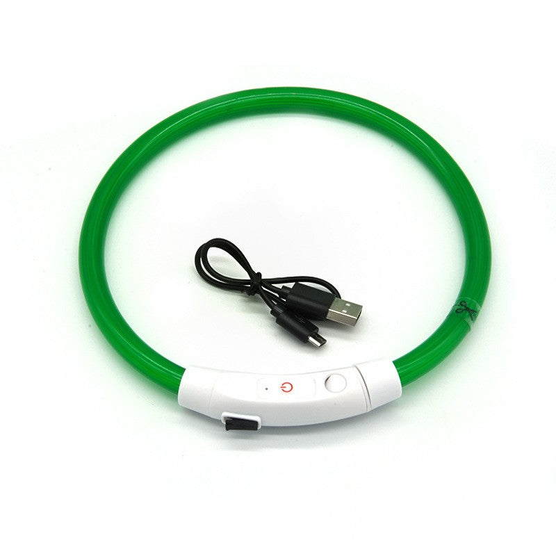 LED Dog Collar for Nighttime Visibility & Walking Safety