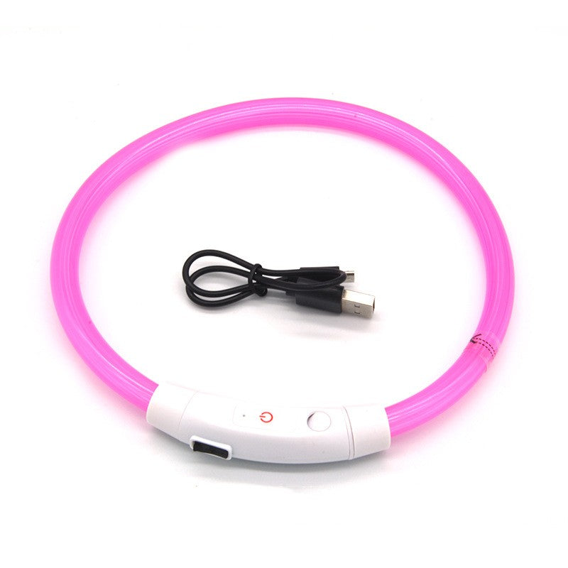 LED Dog Collar for Nighttime Visibility & Walking Safety