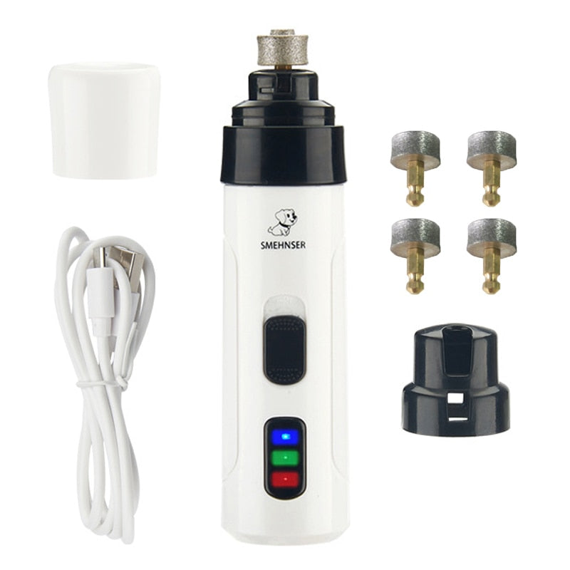 USB Dog Nail Grinder with 3 Ports, Low-Noise Grooming