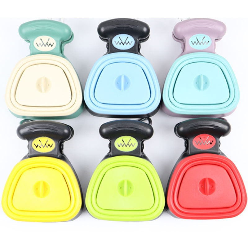 Portable Foldable Dog Poop Scooper With Waste Bag Roll