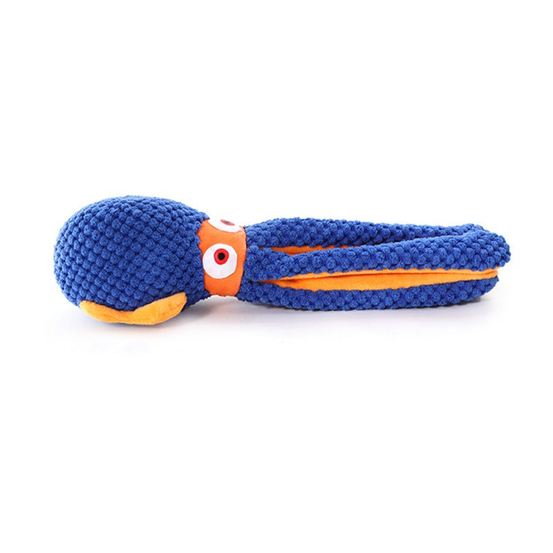 Interactive Plush Octopus Dog Toy for Tug and Fetch
