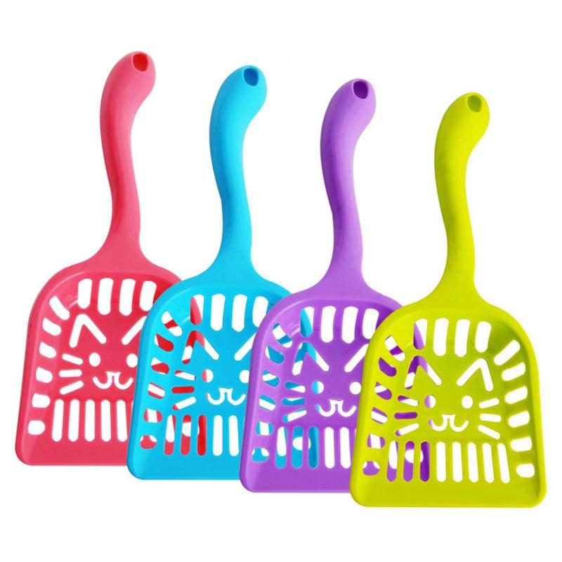 Cat Litter Scoop Sifter, Colourful Cat-Face Design