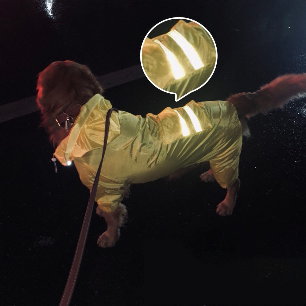 Dog Raincoat Jumpsuit for Full-Body Rain Protection