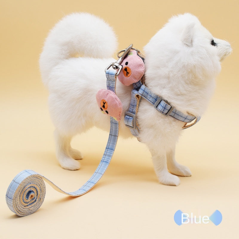 Bear Harness and Leash Set for Stylish Small-Pet Walks
