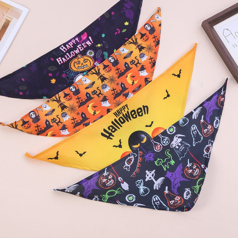Halloween Dog Bandana for Festive Drool-Catching Style