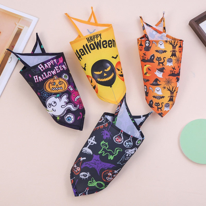 Halloween Dog Bandana for Festive Drool-Catching Style