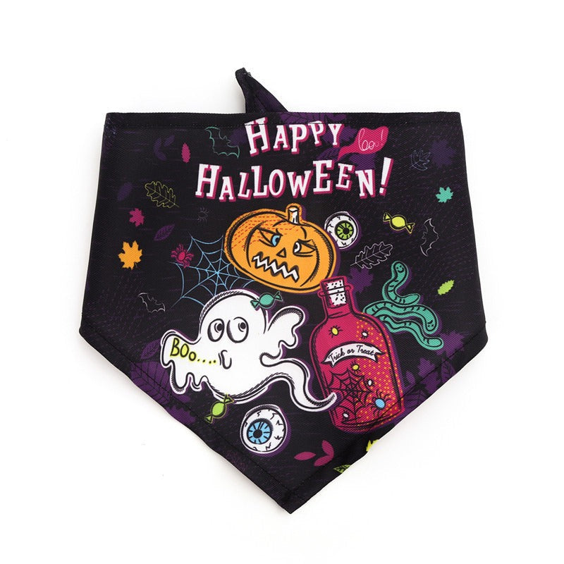 Halloween Dog Bandana for Festive Drool-Catching Style