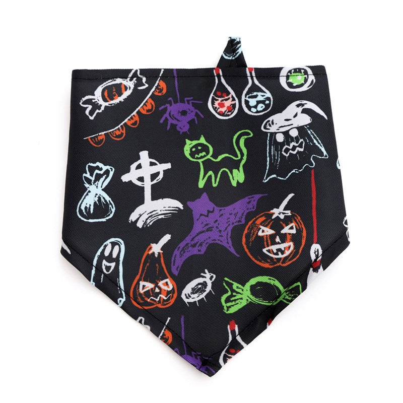Halloween Dog Bandana for Festive Drool-Catching Style