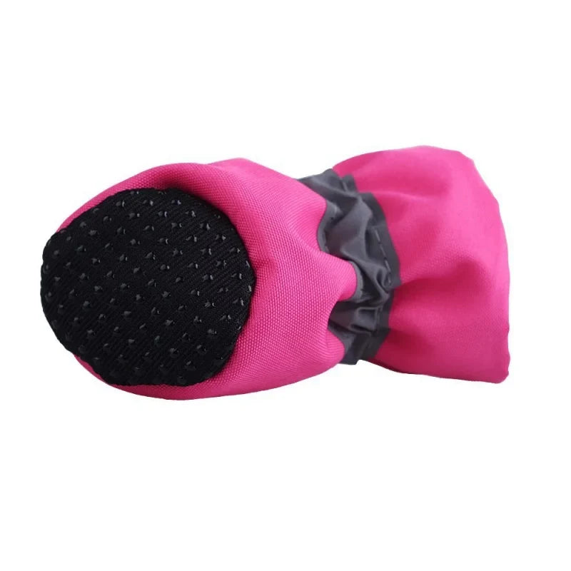 Waterproof Fleece-Lined Dog Boots with Anti-Slip Sole