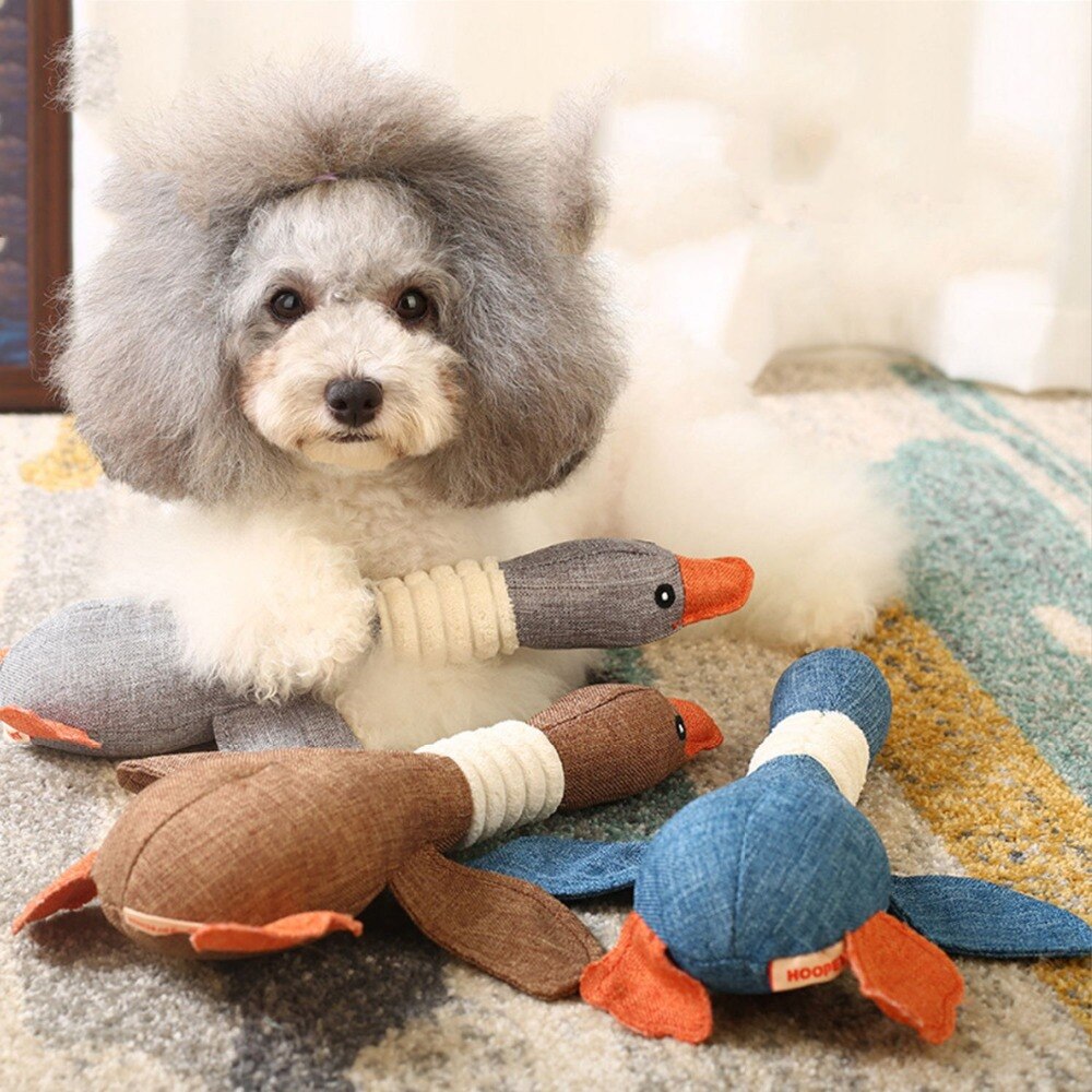 Dog Plush Chew Toy for Interactive Play & Training