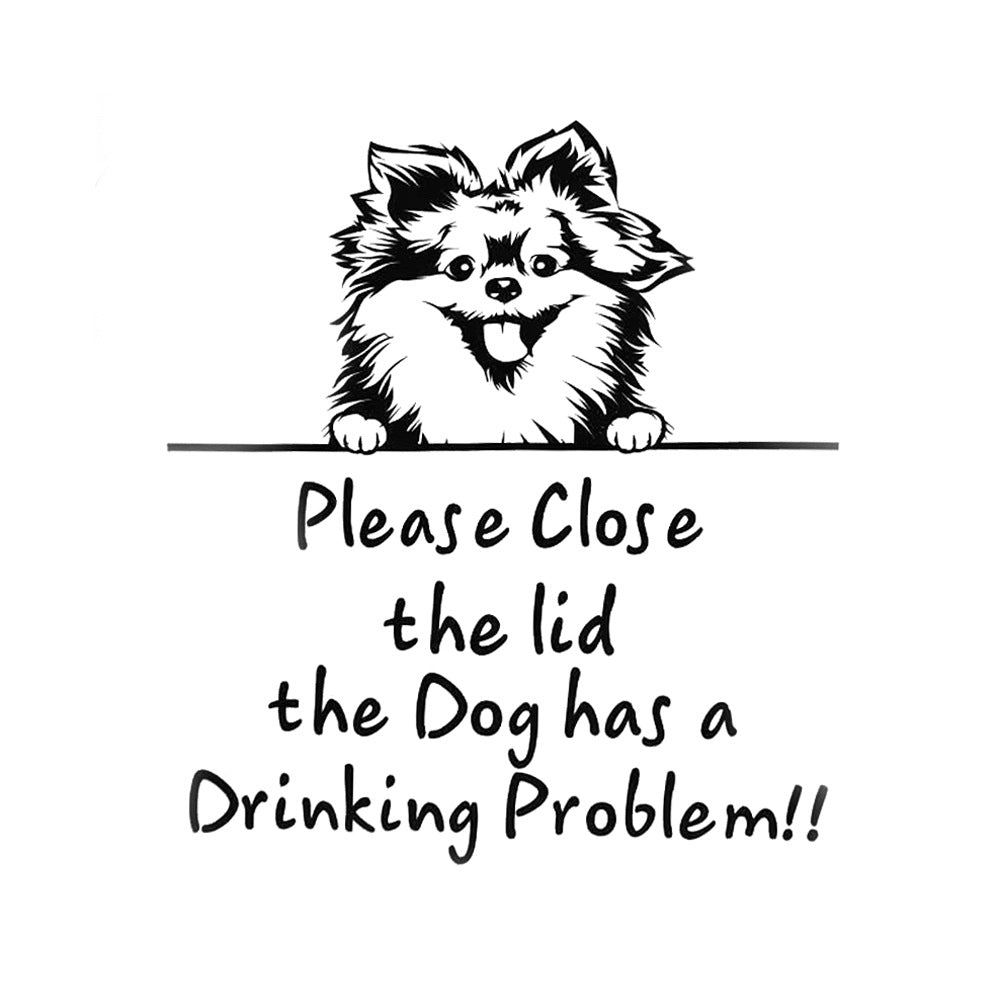 Funny Dog Toilet Stickers for Playful Bathroom Reminders