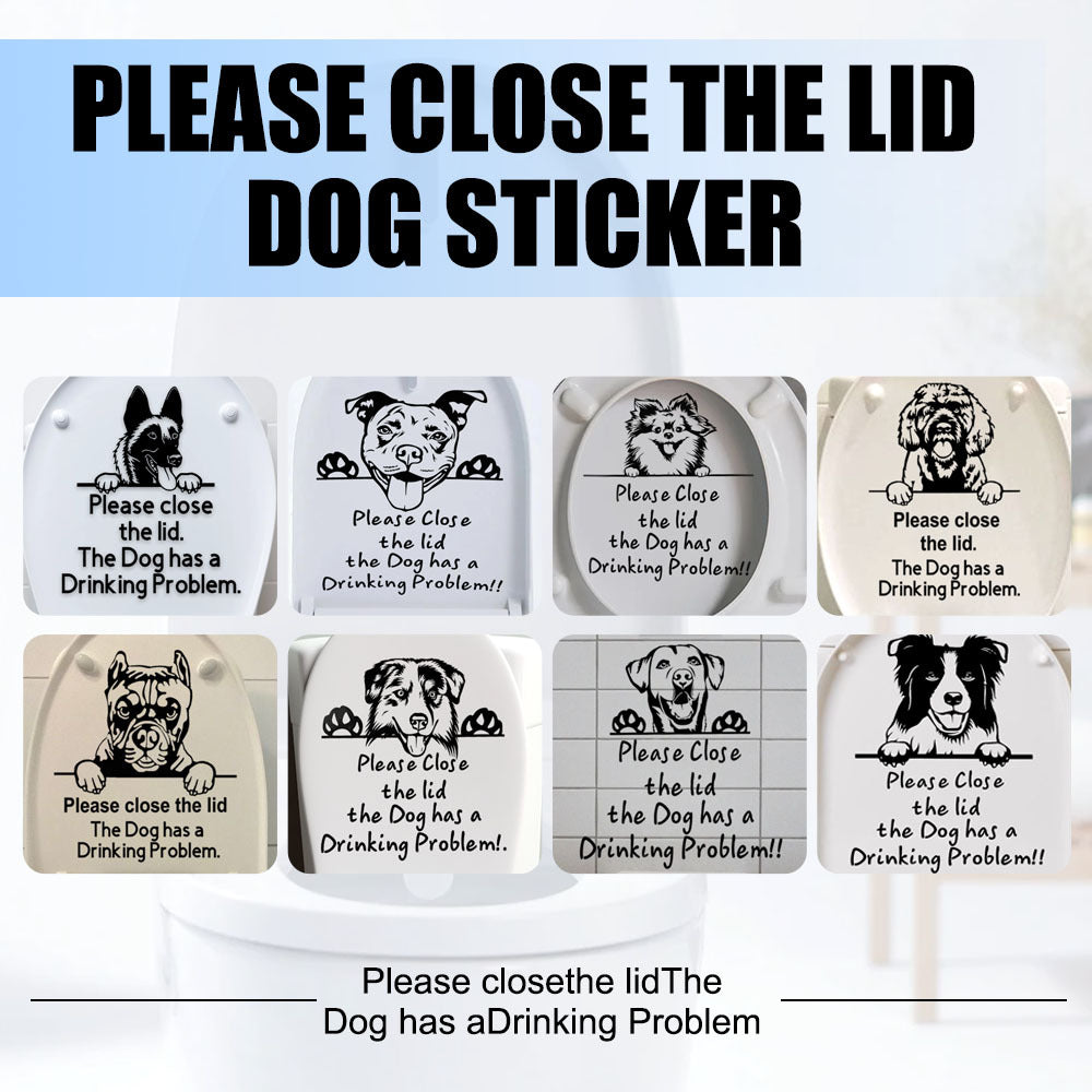 Funny Dog Toilet Stickers for Playful Bathroom Reminders