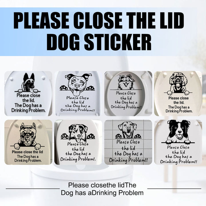 Funny Dog Toilet Stickers for Playful Bathroom Reminders