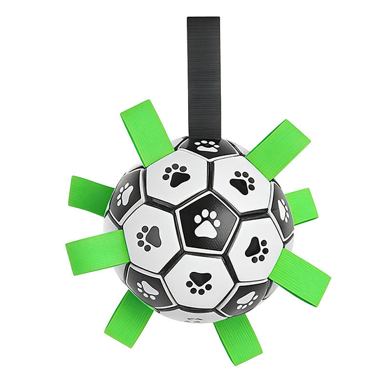 Dog Soccer Ball for Teeth-Cleaning Interactive Play