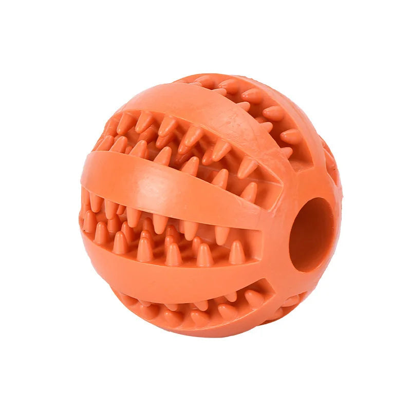 Interactive Dog Ball for Dental Cleaning & Treat Play