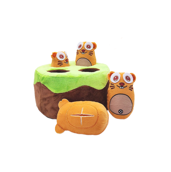 Interactive Dog Toy With Treat Hideaway & Squeakers