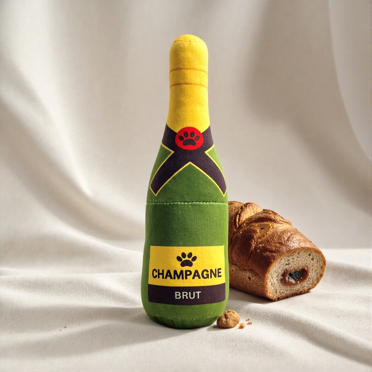 Dog Wine Bottle Plush Toy for Chew Play and Entertainment