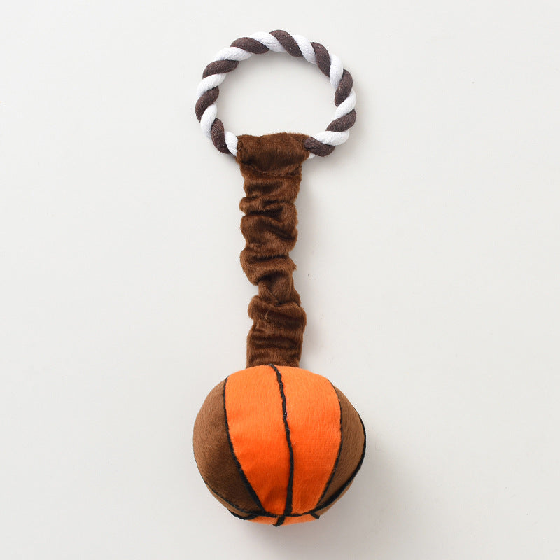 Soft Interactive Dog Toy Ball for Fetch and Tug Play