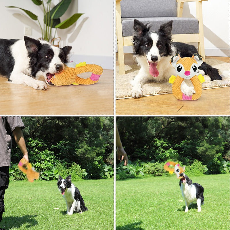 Interactive Fox Dog Toy for Engaging Chew & Tug Play