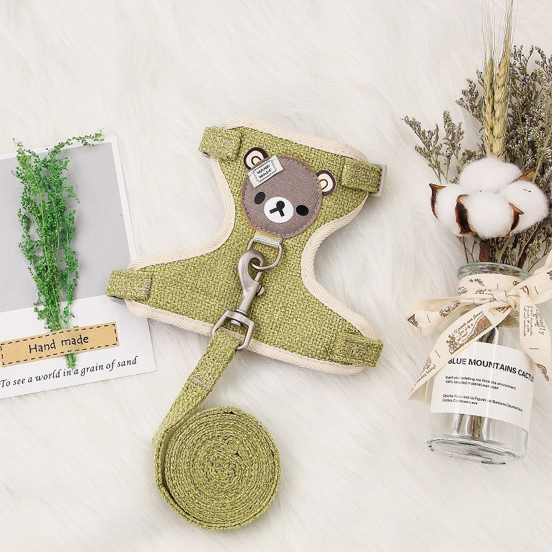 Small Dog Harness and Leash Set for Stylish Walks