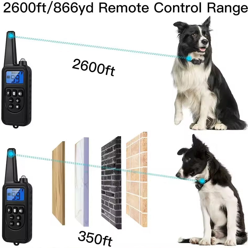Dog Training Collar with 800m Remote for 3 Dogs