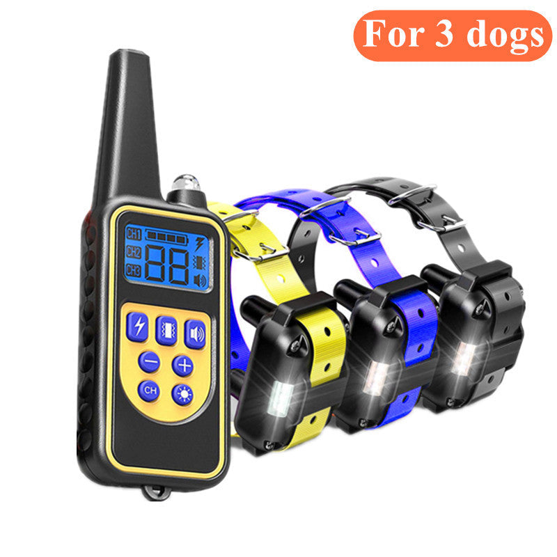 Dog Training Collar with 800m Remote for 3 Dogs