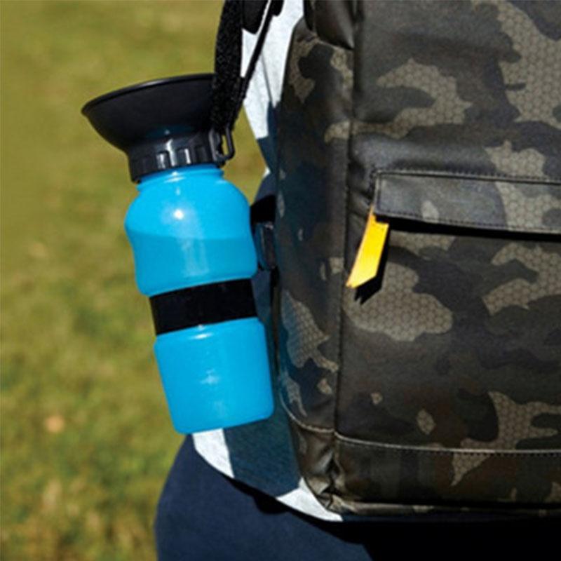 Portable Dog Water Bottle with Clip-On Drinking Bowl