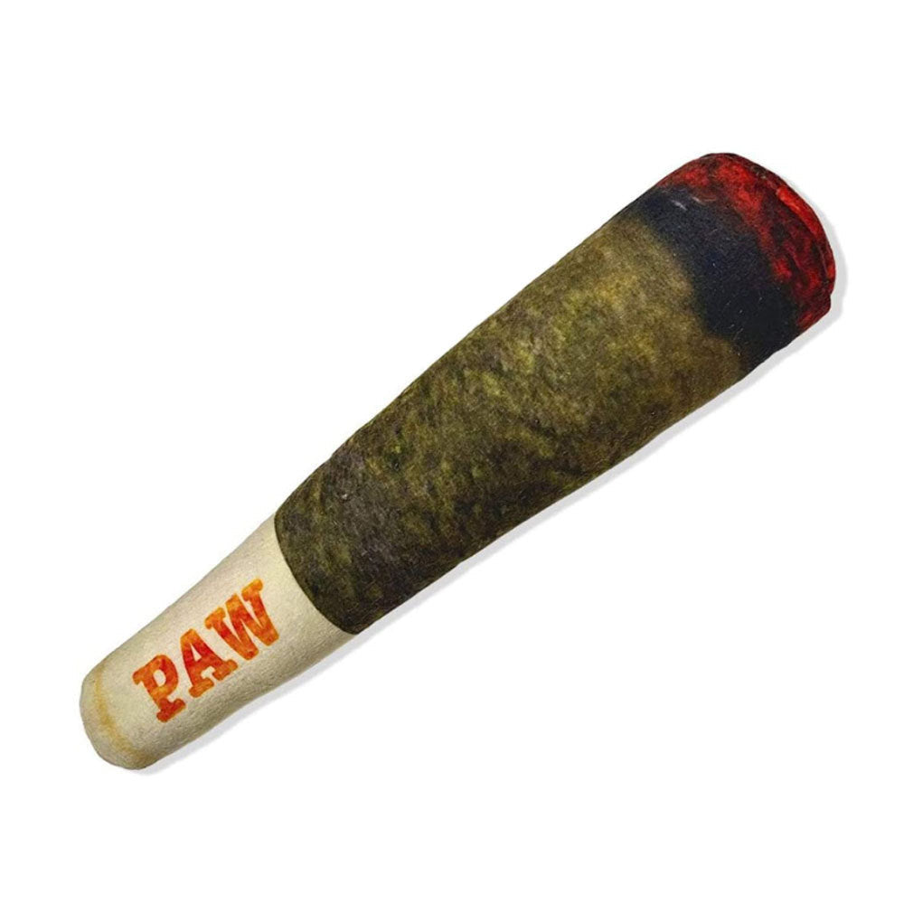 Cigar-Shaped Plush Dog Toy for Playful Indoor Fetch