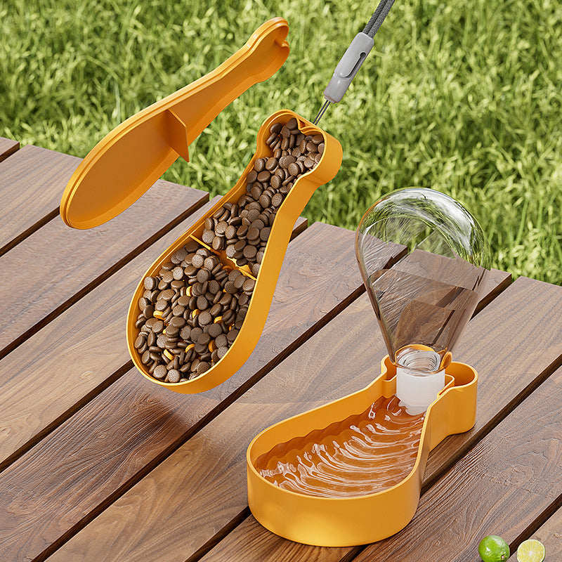 Portable Dog Water Bottle with Food Bowl for Travel