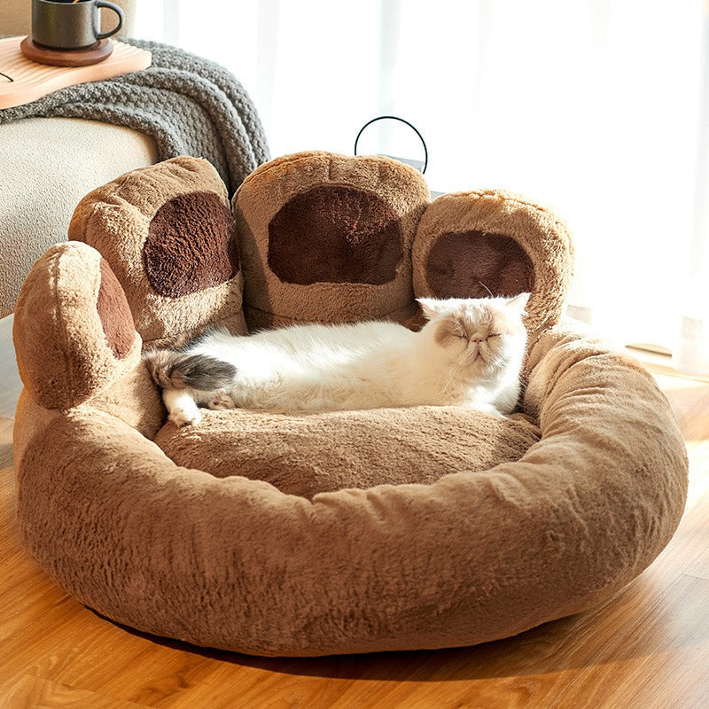 Small Dog Bed: Deep Plush Nest for Warm Winter Sleep