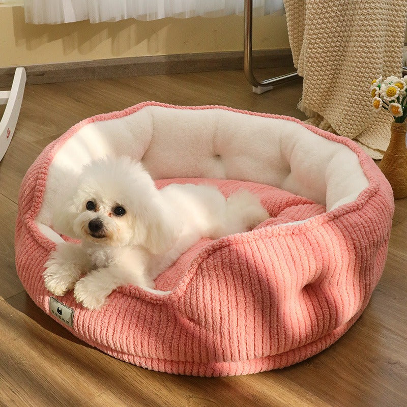 Small Dog Bed With Plush Warmth, Support & Cozy Nest