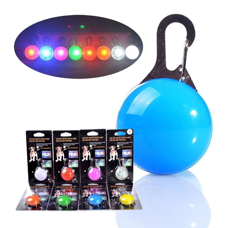 LED Dog Collar Light Clip-On Glow Pendant for Night Walks