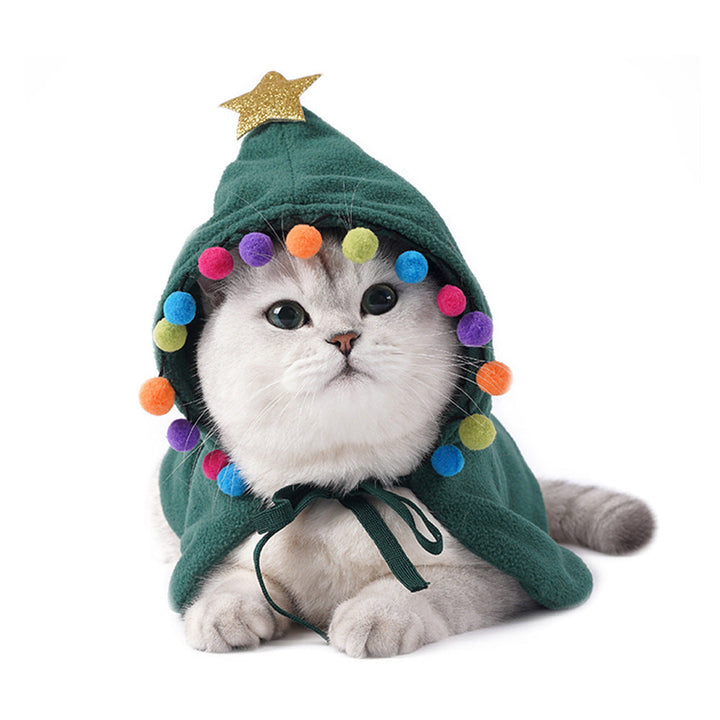 Pet Christmas Tree Cape for Small Dogs & Cats Photos