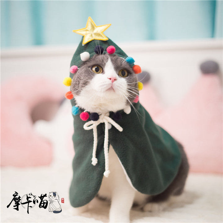 Pet Christmas Tree Cape for Small Dogs & Cats Photos