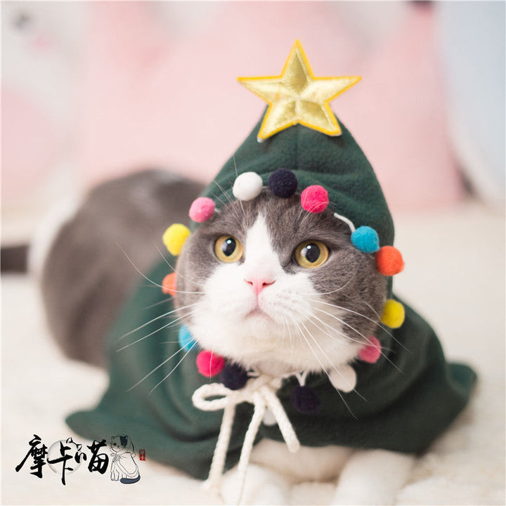 Pet Christmas Tree Cape for Small Dogs & Cats Photos