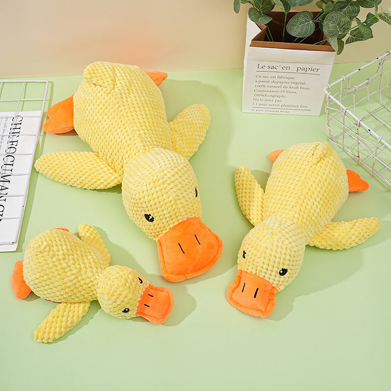 Plush Duck Dog Toy for Squeaky Chew, Play & Cuddles