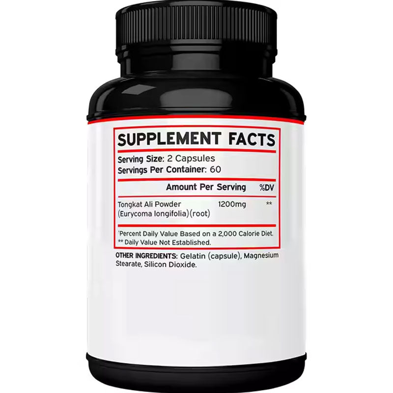 Tongkat Ali Energy Capsules 1200mg for Daily Stamina