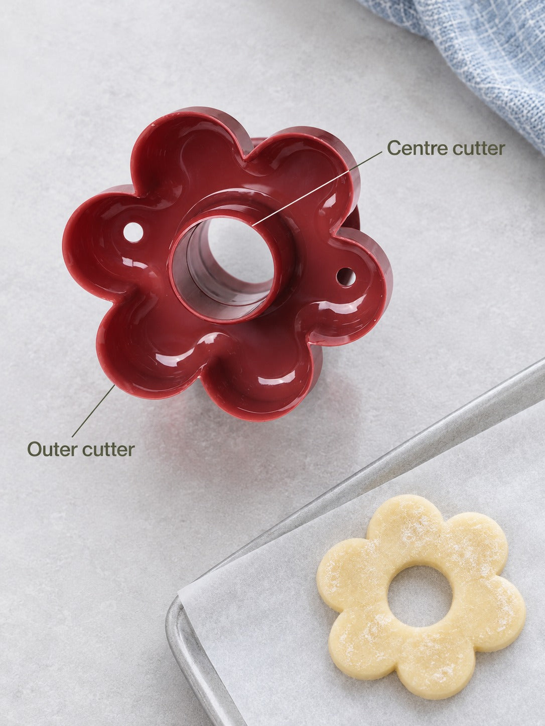 Donut and Cookie Cutter Set: Heart, Flower, Round Shapes