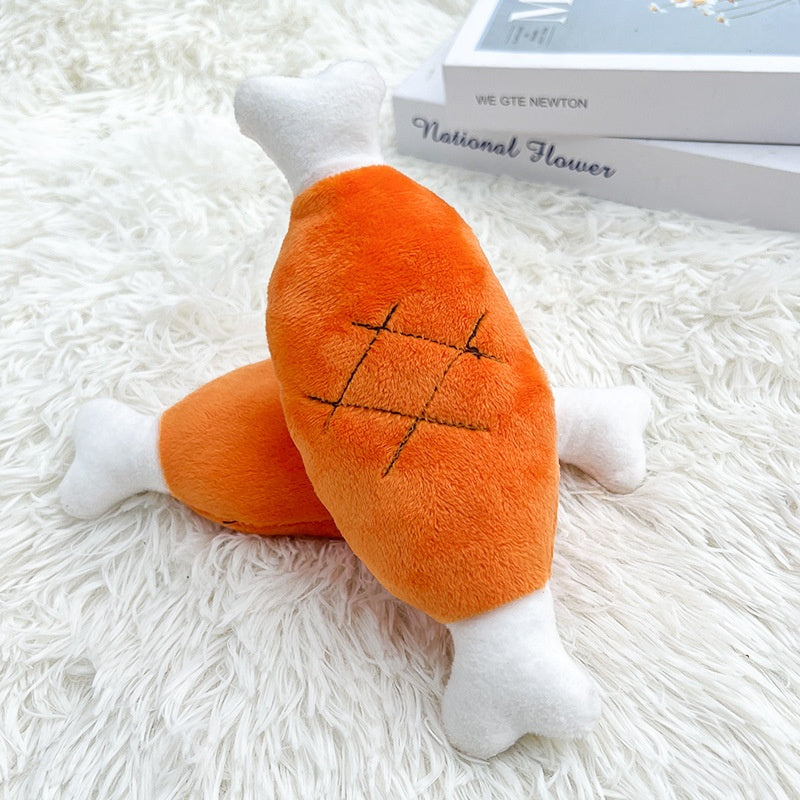 Plush Squeaky Dog & Cat Toy Set for Daily Indoor Play