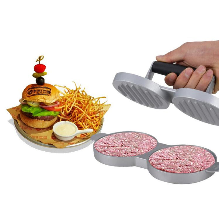 Double Burger Press Patty Maker for Uniform Burgers