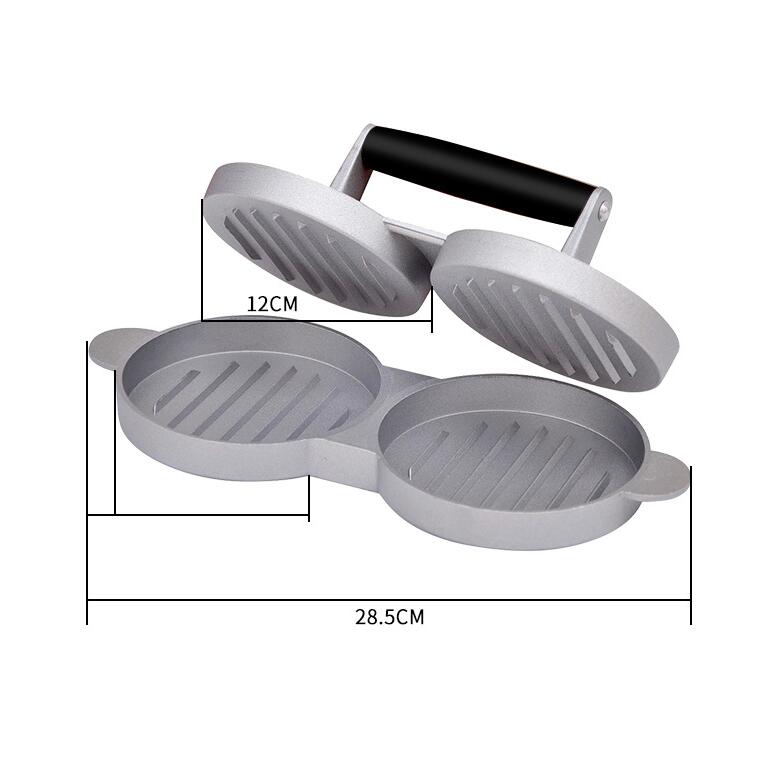 Double Burger Press Patty Maker for Uniform Burgers
