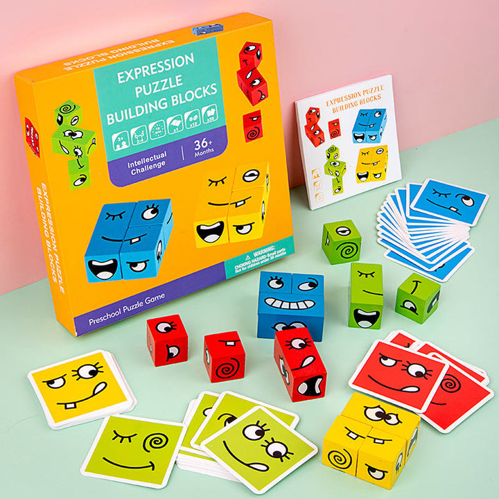 Expression Puzzle Blocks for Creative Screen-Free Play