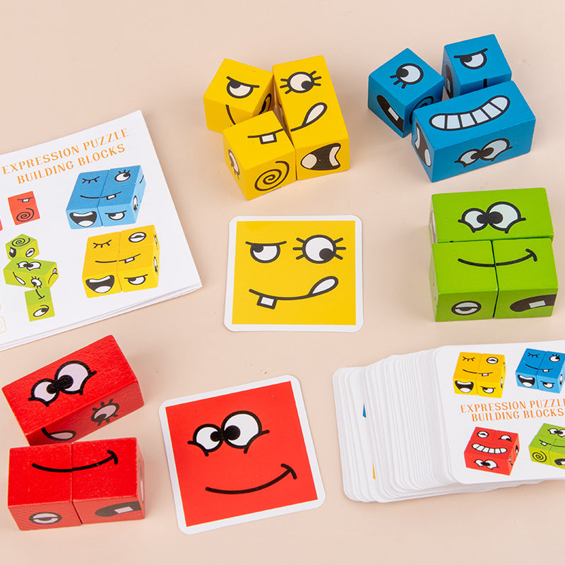 Expression Puzzle Blocks for Creative Screen-Free Play