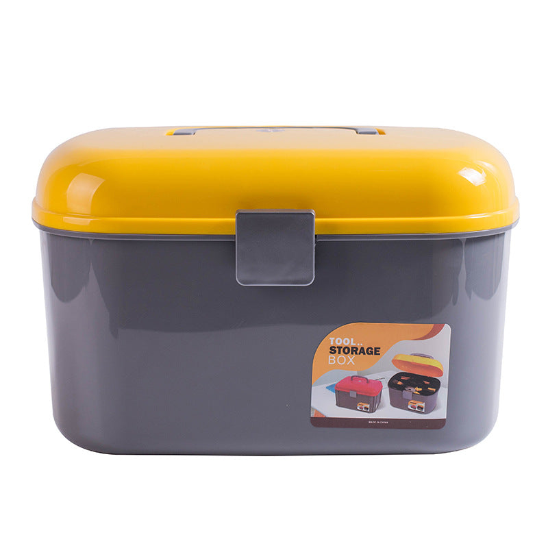 Double Layer Plastic Medicine Box with Handle and Latch