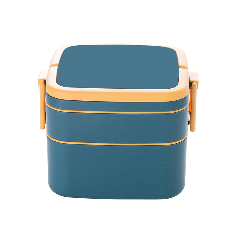 Two-Tier Microwave-Safe Lunch Box With Lid for Work