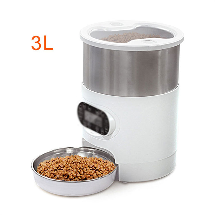 Automatic Pet Feeder with Dual Stainless Steel Bowls
