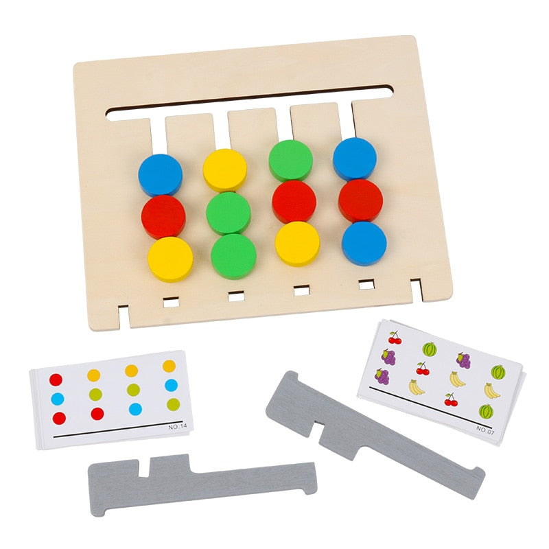 Wooden Color Matching Game for Hands-On Logic Practice