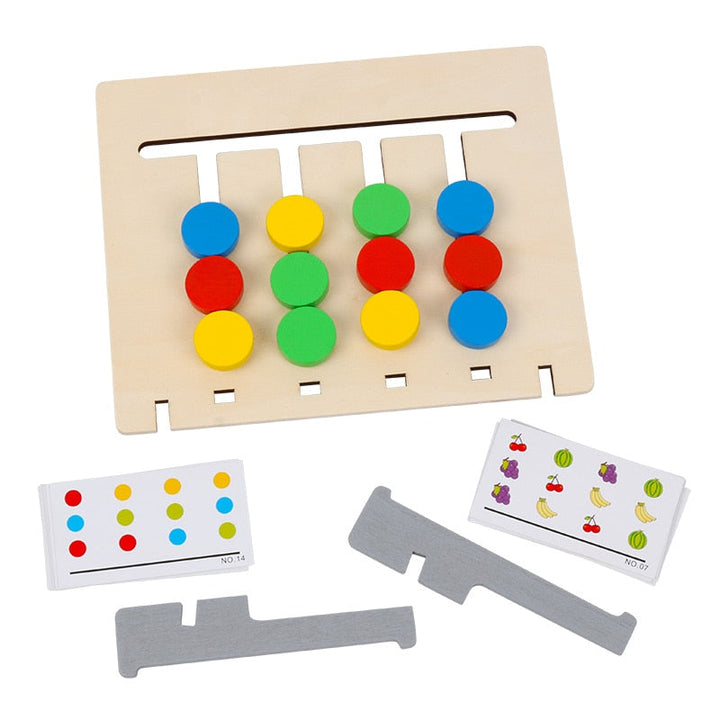 Wooden Color Matching Game for Hands-On Logic Practice