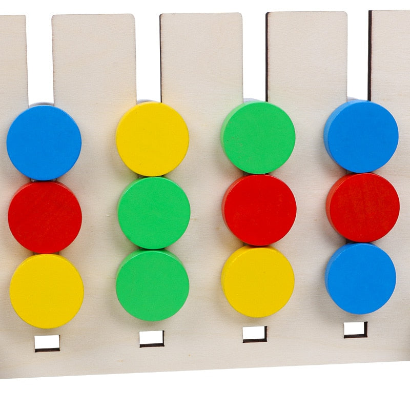 Wooden Color Matching Game for Hands-On Logic Practice