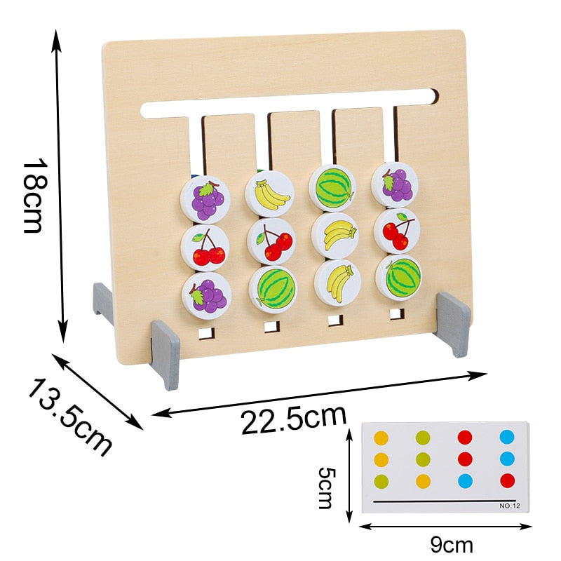 Wooden Color Matching Game for Hands-On Logic Practice